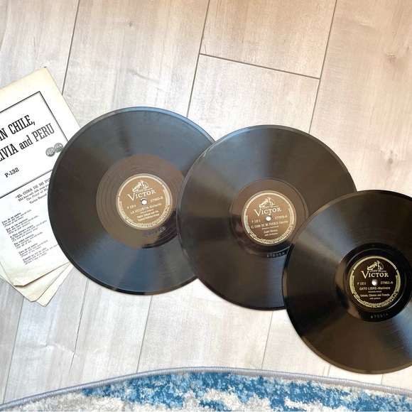 Vintage Fiesta in Chile, Bolivia, Peru Victor Records Set of 3 - Picture 4 of 6
